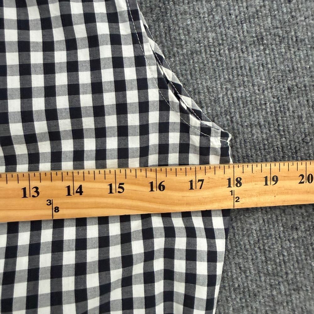 Tommy Hilfiger Plaid Button Up Shirtdress Sz 8 Black White Belted Preppy Pockets - Picture 13 of 13